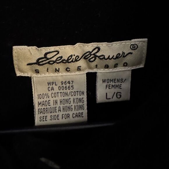 Vintage Eddie Bauer Size Large Crushed Velvet Long Sleeve Collared Mini Dress - Picture 10 of 10